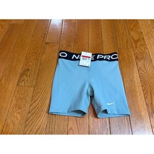 New girls Nike Pro Kids Training Shorts Blue Dri-FIT Athletic Performance YLG